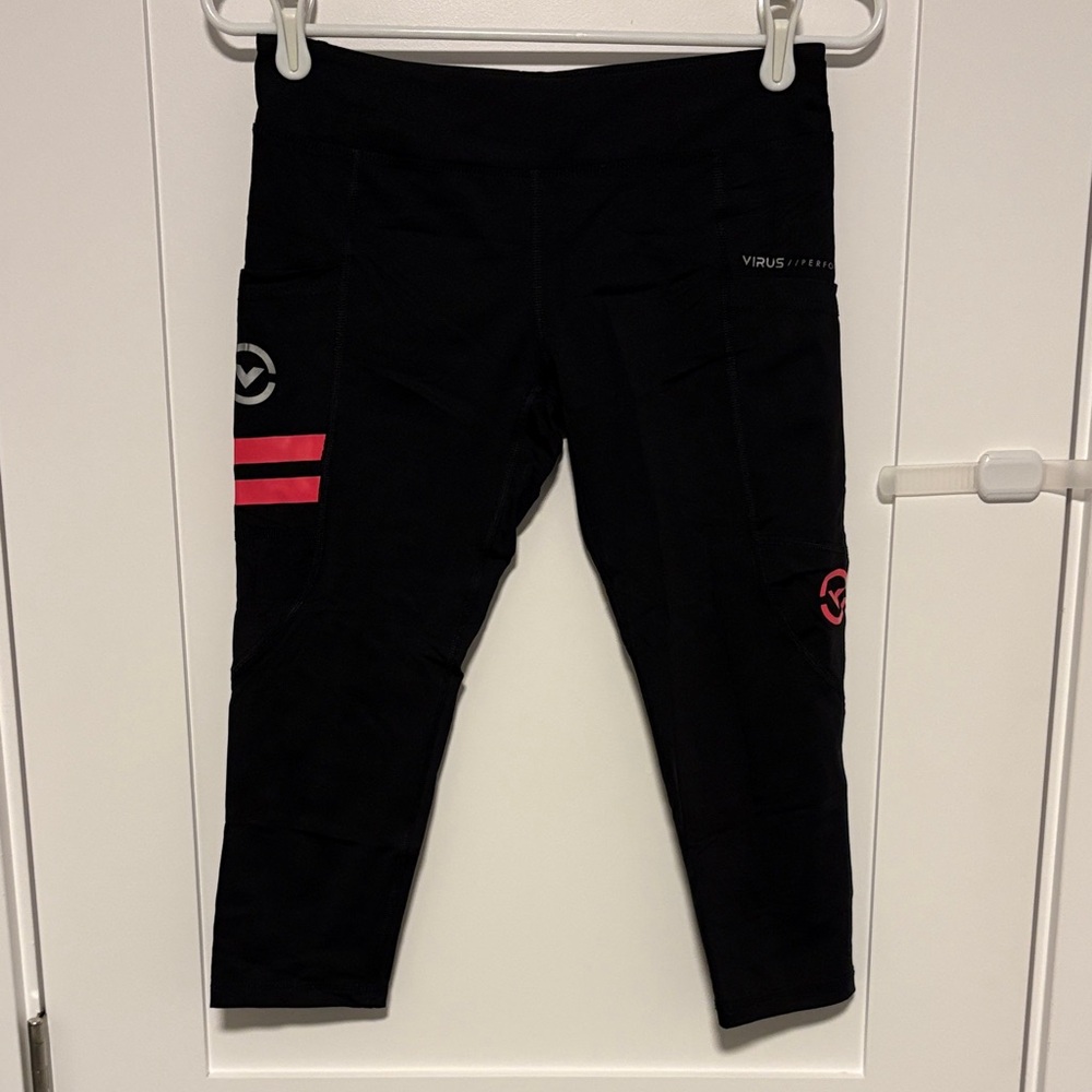 Virus Leggings in Black with Pink Highlights